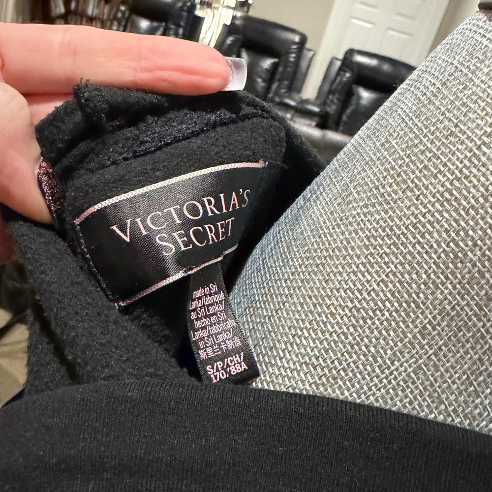 Victoria's Secret Black Hoodie Sweater - Picture 3 of 3